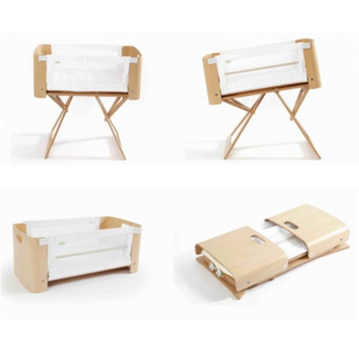 Bednest 4-in-1 ledikant, wieg (mozesmand), co-sleeper en reisbed in &eacute;&eacute;n.